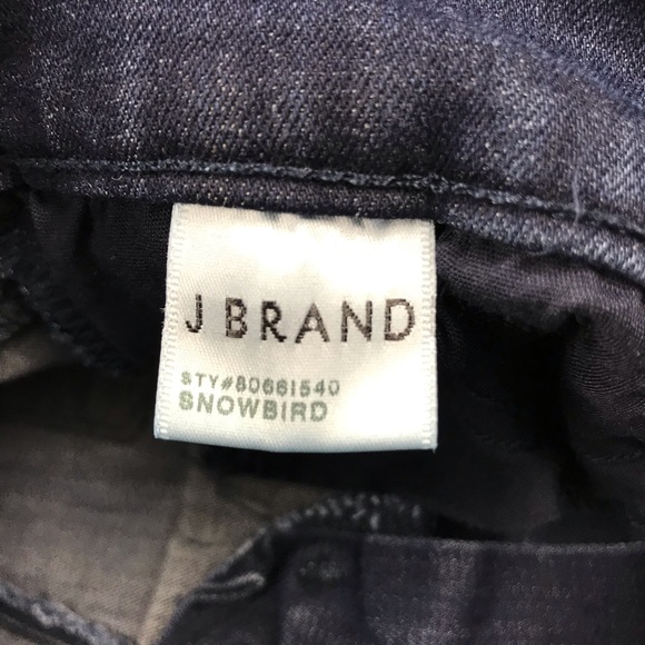 J Brand Snowbird Mid Rise Skinny Dark Moto Jean 8 - Picture 5 of 7